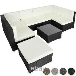 Poly Rattan Garden Furniture Lounge Set Seater Table Wicker Patio Balcony New