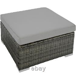 Poly Rattan Garden Furniture Lounge Set Seater Table Wicker Patio Balcony USED