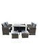 Rattan Garden Furniture Cube Set Chairs Table Outdoor Patio Rattan Mixed Grey