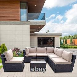 Rattan 6 Seater Modular Garden Furniture Sofa Set Patio Garden Furniture S