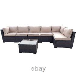 Rattan 6 Seater Modular Garden Furniture Sofa Set Patio Garden Furniture S