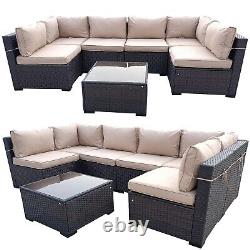 Rattan 6 Seater Modular Garden Furniture Sofa Set Patio Garden Furniture S