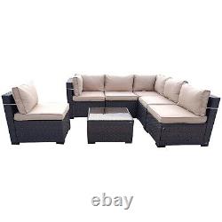 Rattan 6 Seater Modular Garden Furniture Sofa Set Patio Garden Furniture S