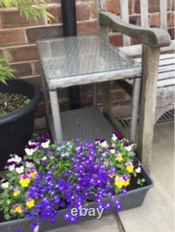 Rattan Bistro Set Garden Patio Furniture 2 Chairs Cushions Wicker Coffee Table