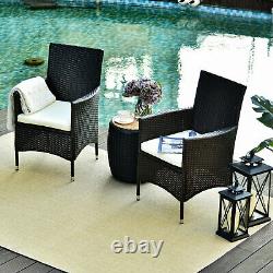 Rattan Chair Patio Sofa Chairs Set Cushioned Garden Outdoor Rattan Furniture