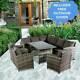 Rattan Corner Garden Furniture Outdoor Sofa Table Set Dining Patio Free Cover Uk