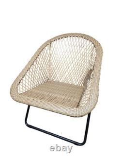 Rattan Folding Bistro Set 2 Chairs & Table Outdoor Patio Garden Furniture