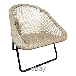 Rattan Folding Bistro Set 2 Chairs & Table Outdoor Patio Garden Furniture