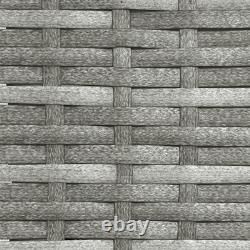 Rattan Garden 9 Seater Outdoor Set Furniture Sofa Chairs Table Bench Patio, Grey