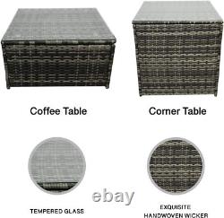 Rattan Garden 9 Seater Sofa Furniture Chair Dining Table Patio Set Outdoor Patio