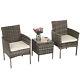 Rattan Garden Furniture 3/4/5 Pcs Patio Set Table Chairs Wicker Outdoor Coffee