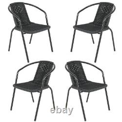 Rattan Garden Furniture 3/4/5PCS Patio Set Table Weawe Chairs Seat Glass Coffee