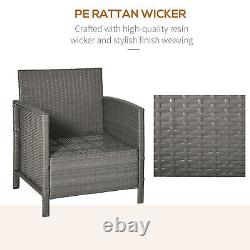 Rattan Garden Furniture 3 Pieces Patio Bistro Set Wicker Weave Conservatory