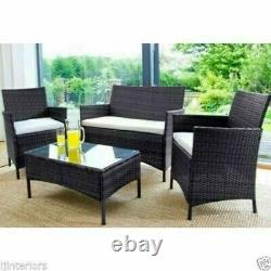 Rattan Garden Furniture 3 Seater Wicker Sofa Clearance Price Outdoor Patio