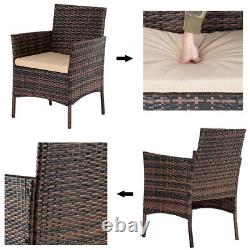 Rattan Garden Furniture 4 Piece Set Outdoor Wicker Patio Chairs Table Sofa Set