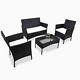 Rattan Garden Furniture 4 Piece Sofa Chairs Table Conservatory Outdoor Patio Set