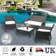 Rattan Garden Furniture 4pc Set Conservatory Patio Outdoor Table Chairs Black Uk