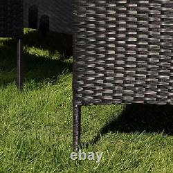 Rattan Garden Furniture 4Pc Set Conservatory Patio Outdoor Table Chairs Black UK
