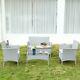 Rattan Garden Furniture 4pieces Set Sofa Patio Outdoor Hotel Table Wicker Chair