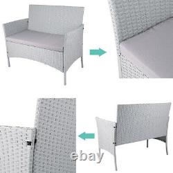 Rattan Garden Furniture 4Pieces Set Sofa Patio Outdoor Hotel Table Wicker Chair