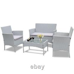 Rattan Garden Furniture 4Pieces Set Sofa Patio Outdoor Hotel Table Wicker Chair