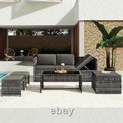 Rattan Garden Furniture 6 Seater Chairs Table Cushions Set Outdoor Patio QY