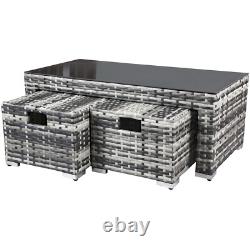 Rattan Garden Furniture 6 Seater Corner Sofa Table and Chair Outdoor Patio Set