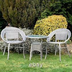 Rattan Garden Furniture Bistro Set Tea for two 2 Outdoor Patio