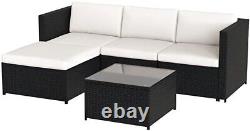 Rattan Garden Furniture Corner Sofa Set Coffee Table Outdoor Patio Conservatory