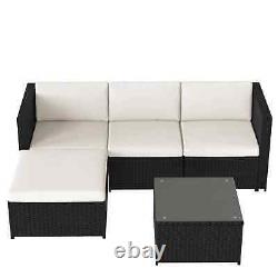 Rattan Garden Furniture Corner Sofa Set Coffee Table Outdoor Patio Conservatory