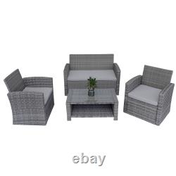 Rattan Garden Furniture Corner Sofa Set Table Outdoor Patio Wicker Lounge Set