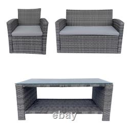 Rattan Garden Furniture Corner Sofa Set Table Outdoor Patio Wicker Lounge Set