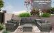 Rattan Garden Furniture Corner Sofa Set With 9 Seaters & Table For Outdoor Patio