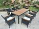 Rattan Garden Furniture Dining Set Wicker Patio Conservatory 8 Chair 1 Table Set