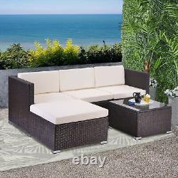 Rattan Garden Furniture Outdoor 5pcs Patio Sofa Set chairs Table Rupert