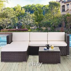 Rattan Garden Furniture Outdoor 5pcs Patio Sofa Set chairs Table Rupert