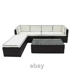 Rattan Garden Furniture Outdoor Patio 5 Seater Corner Sofa Lounge Set ZF202201
