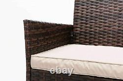 Rattan Garden Furniture Outdoor Patio Conservatory 4 Piece Set Chairs Sofa Table