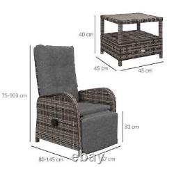 Rattan Garden Furniture Outdoor Reclining Sofa Chairs Table Patio Furniture NEW