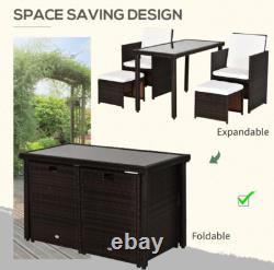 Rattan Garden Furniture Set 2 Seater Chairs Stools Cube Patio Dining Bar Table