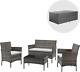 Rattan Garden Furniture Set 4 Pc Chairs Sofa Table Outdoor Patio Seater Set New