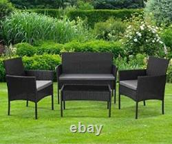 Rattan Garden Furniture Set 4 Piece Chairs Sofa Table Seater Patio Conservatory