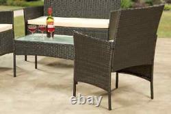 Rattan Garden Furniture Set 4-Piece Outdoor Patio Furniture for Garden, Balcony