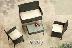 Rattan Garden Furniture Set 4-Piece Outdoor Patio Furniture for Garden, Balcony