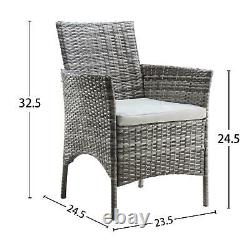 Rattan Garden Furniture Set 4 Piece Patio Outdoor Sofa+Table+2 Chairs