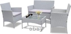 Rattan Garden Furniture Set 4 piece Patio Rattan Furniture Sofa Weaving Wicker