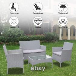 Rattan Garden Furniture Set 4 piece Patio Rattan Furniture Sofa Weaving Wicker