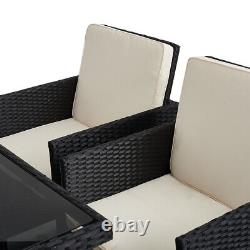 Rattan Garden Furniture Set 8 Seater Dining Table and Chairs Stool Outdoor Patio