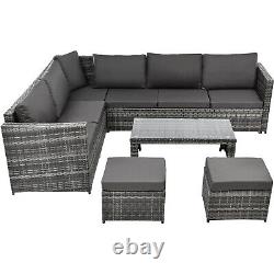 Rattan Garden Furniture Set 8 Seater Outdoor Patio Corner Sofa Table Lounge Set