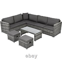 Rattan Garden Furniture Set 8 Seater Outdoor Patio Corner Sofa Table Lounge Set